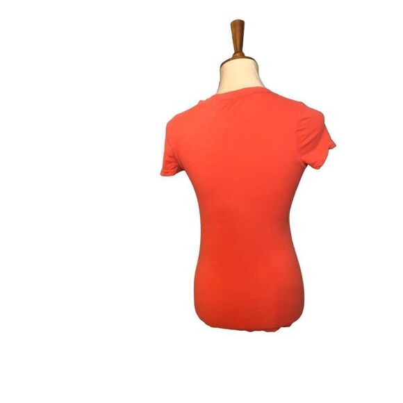 American Eagle coral peace shirt sleeve burn out tee - Picture 7 of 8